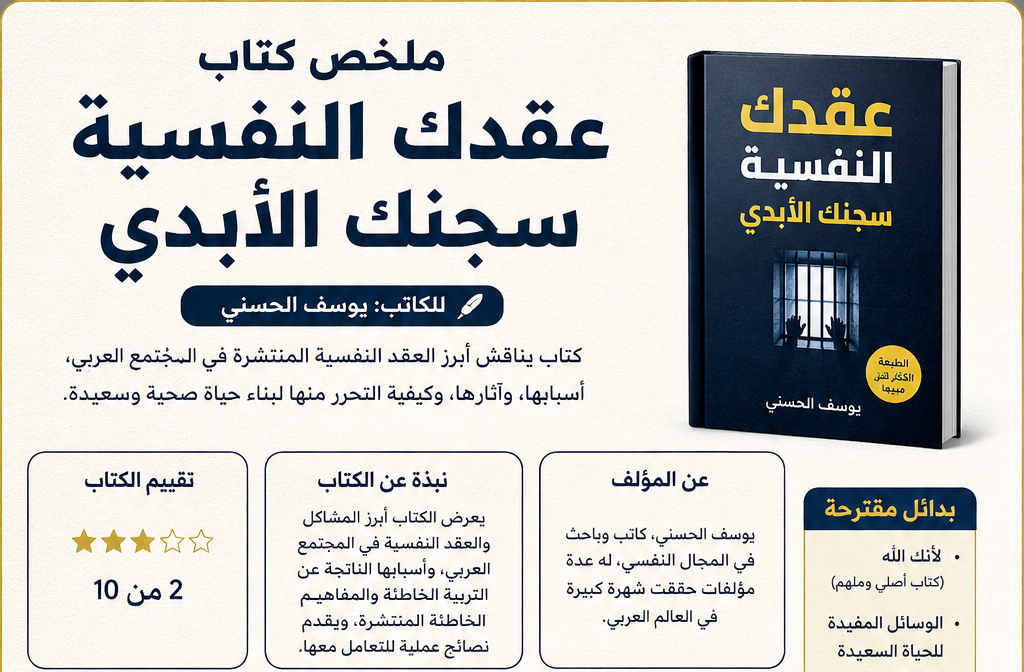 ملخص كتاب عقدك النفسية سجنك الأبدي